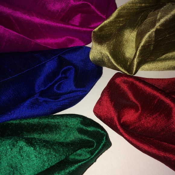 Gold Silk Dupioni Scarf or Furoshiki - Picture 2 of 3